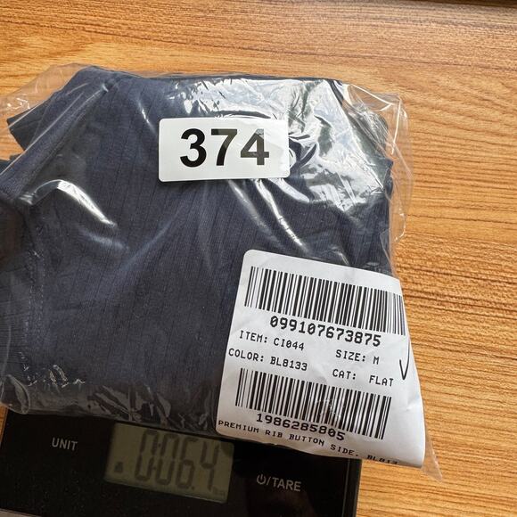 J.Crew Premium Rib Side-Button Top WMNS M Navy Blue Sleeveless Slim Fit Stretch - Picture 6 of 6